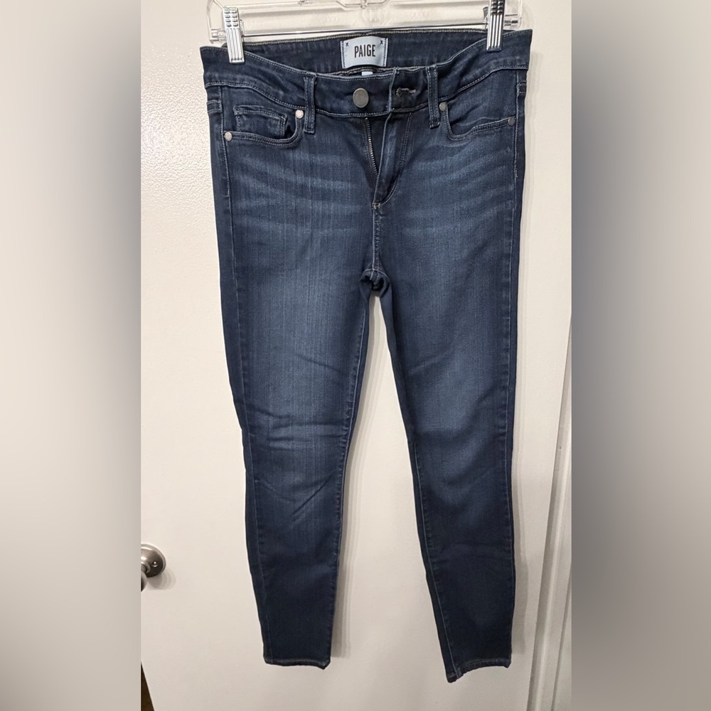 PAIGE Dark Blue  Verdugo Ankle Skinny Jeans